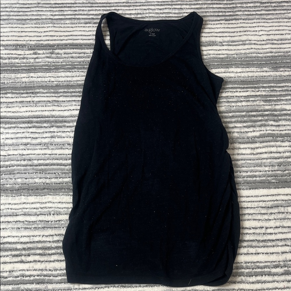 a:glow Black Racerback Tank